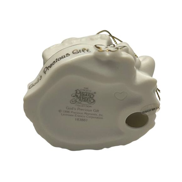 Vintage 1996 PRECIOUS MOMENTS Porcelain ORNAMENT With Box "God's Precious Gift" - Picture 4 of 5